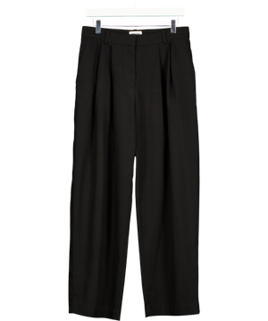 Weekday Vale Wide Trousers Black UK 8