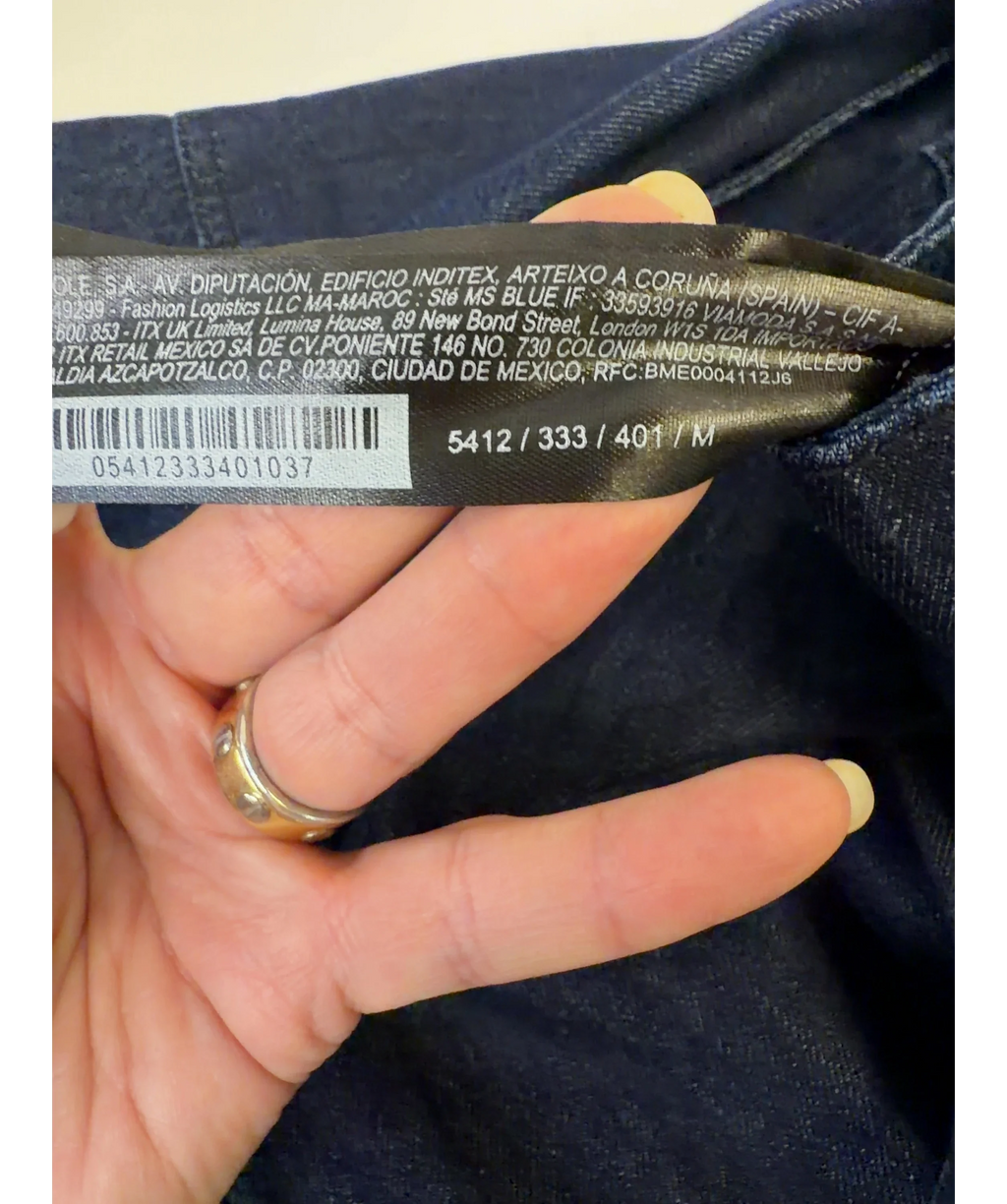 Lefties Blue Colour, size UK M — label