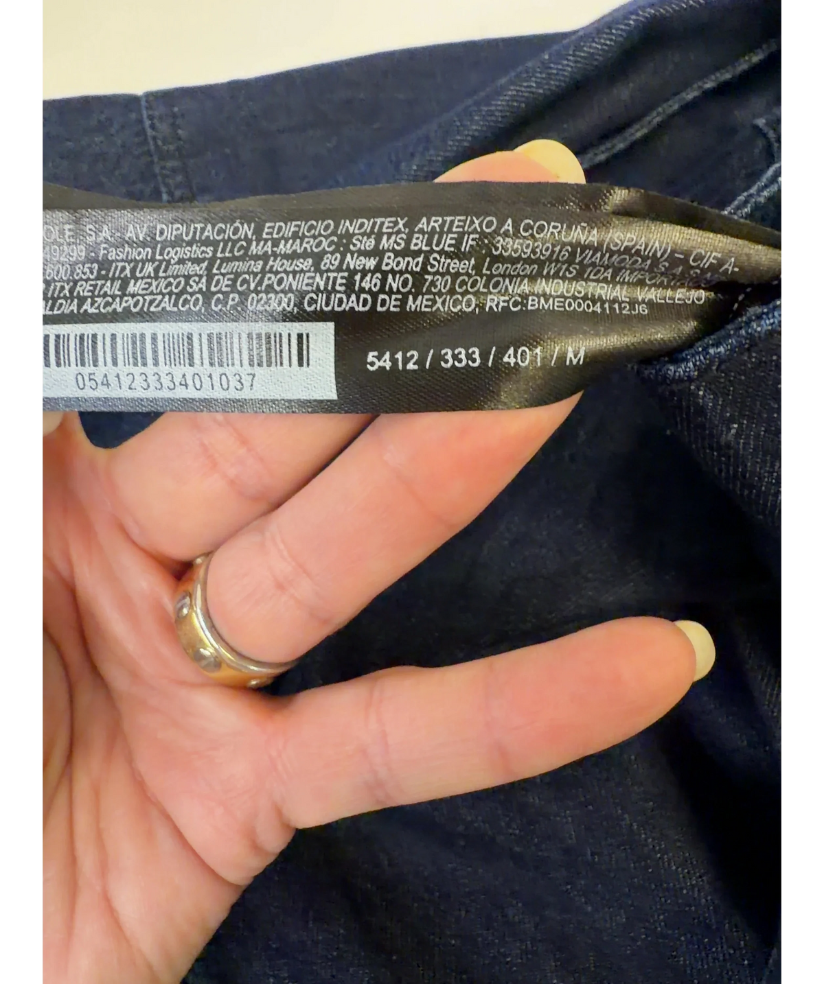 Lefties Blue Colour, size UK M — label