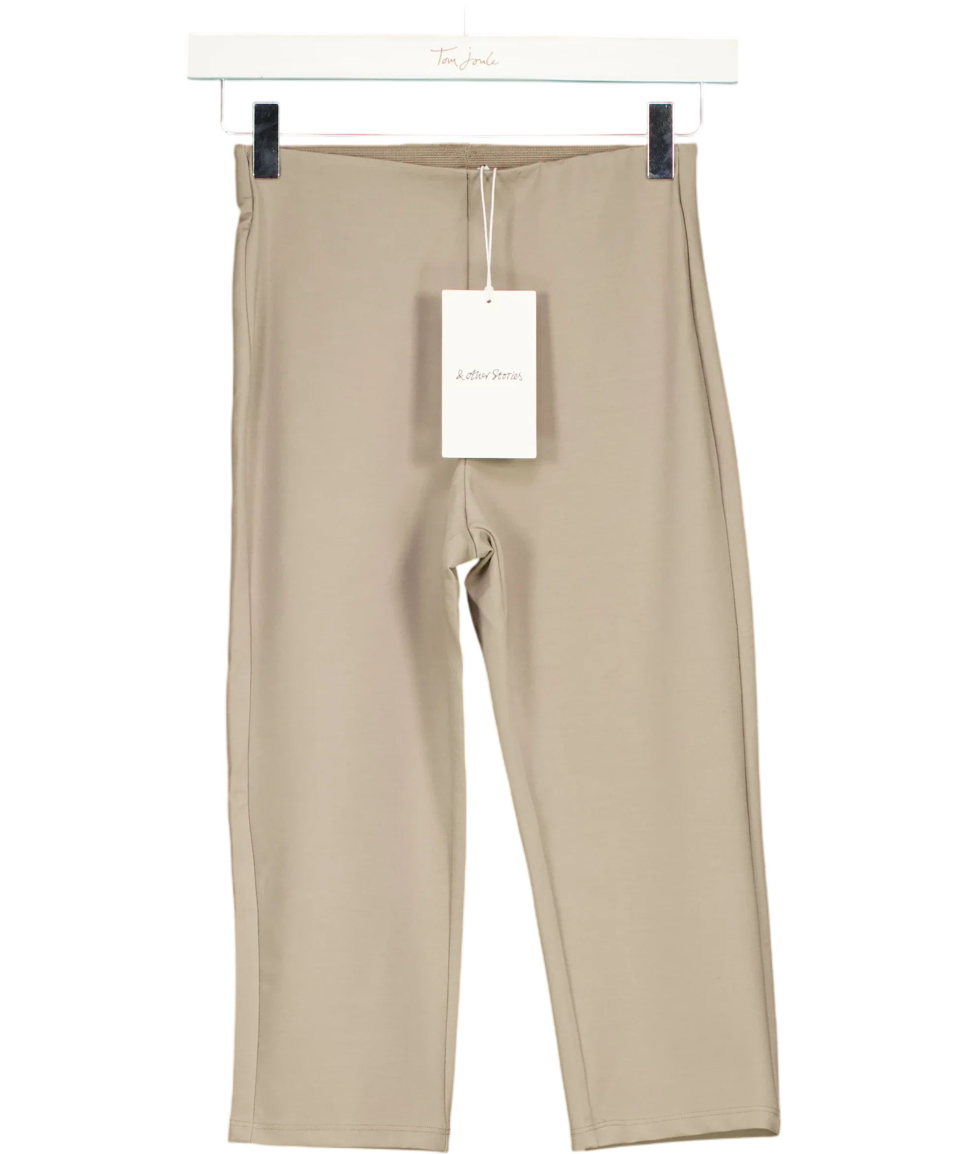 & OTHER STORIES Beige Slim Capri Trousers, size UK XS — front