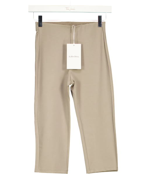 & OTHER STORIES Beige Slim Capri Trousers, size UK XS — front