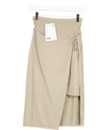 & OTHER STORIES beige Wrap Midi Skirt, size UK XS — front