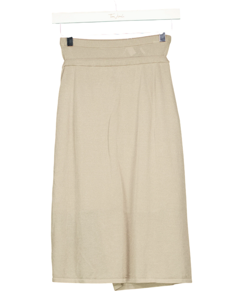& OTHER STORIES beige Wrap Midi Skirt, size UK XS — back