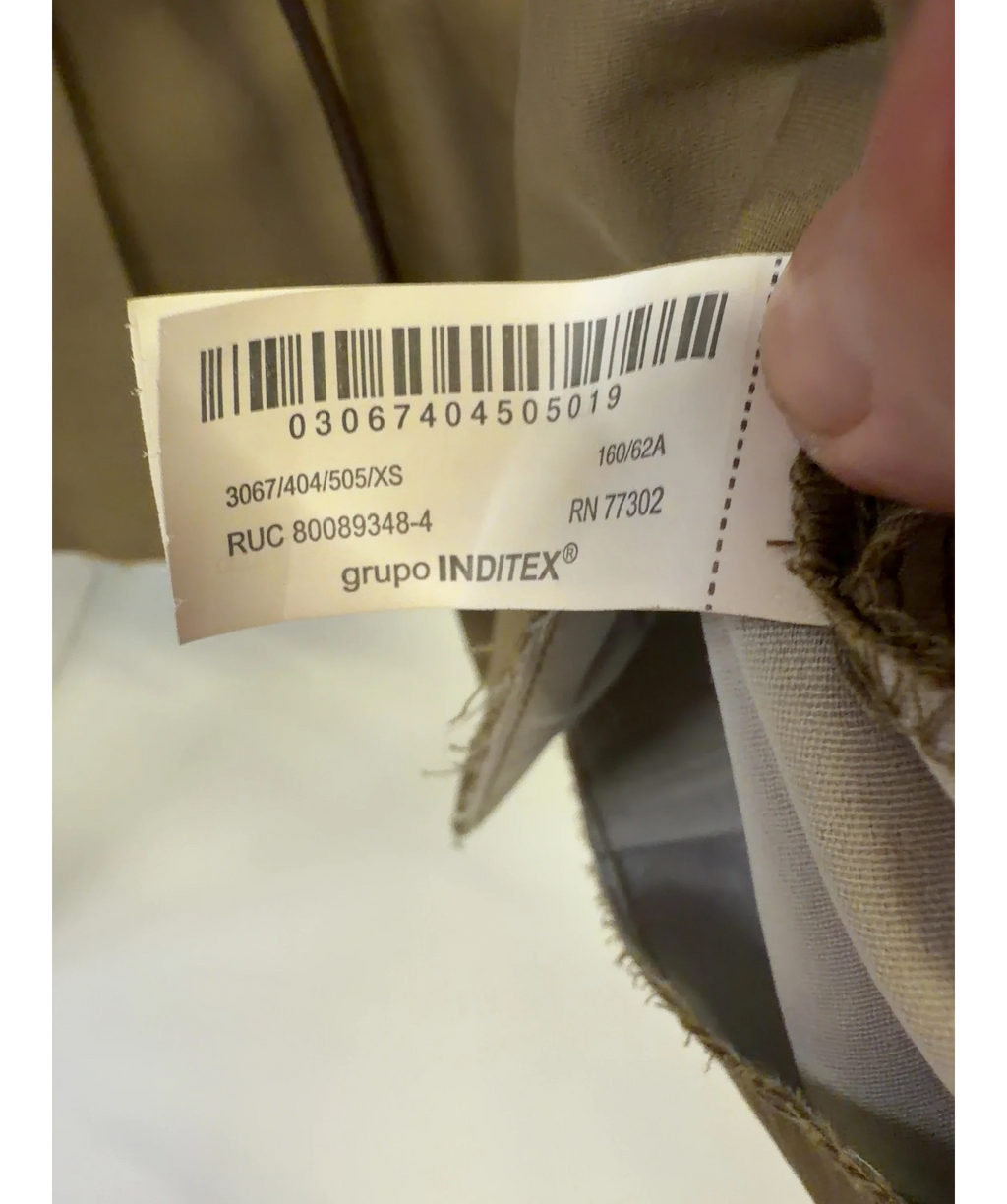 ZARA Beige Colour, size UK XS — label