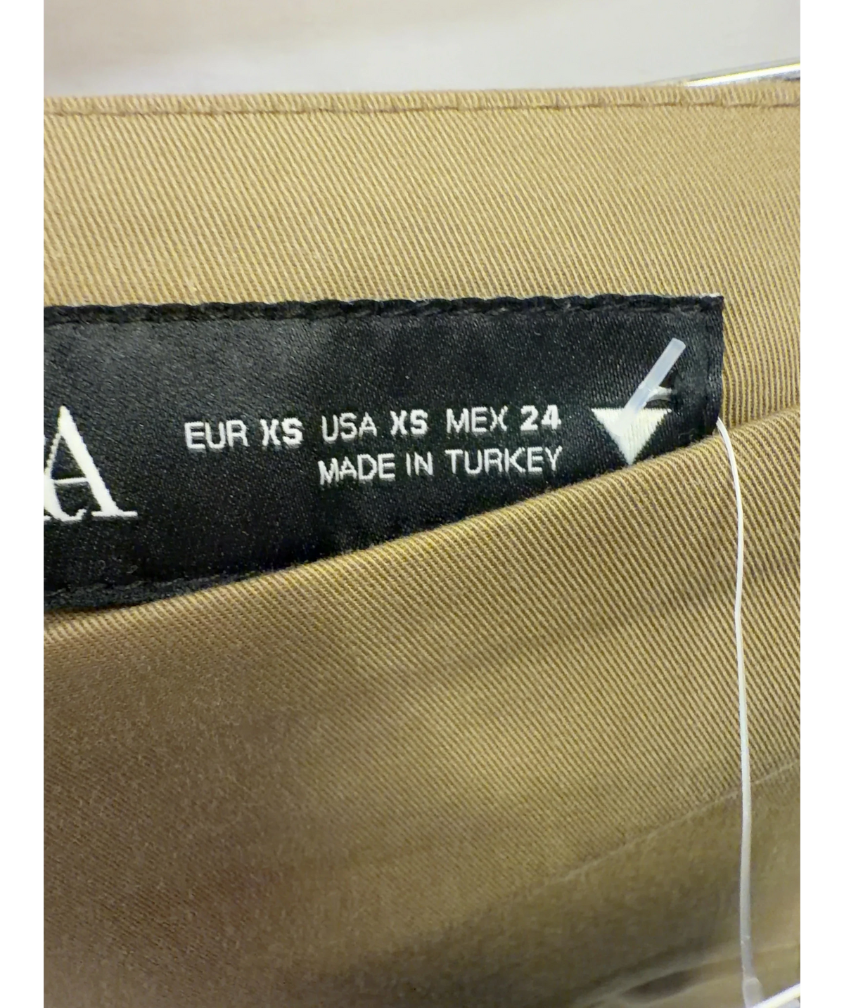 ZARA Beige Colour, size UK XS — care label