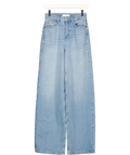 NA-KD Blue Wide High Waist Jeans, size UK 4 — front