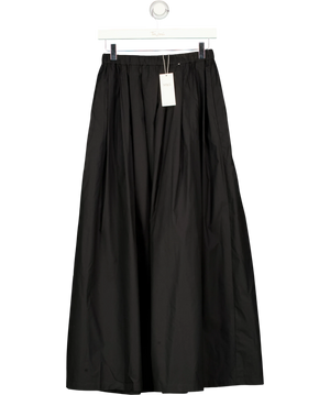 M&S Pure Cotton Pleated Maxi Skirt Black UK 8