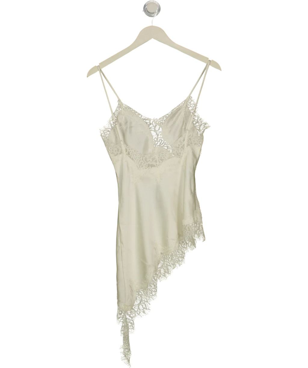 NA-KD White Scallop Lace Singlet, size UK 4 — back