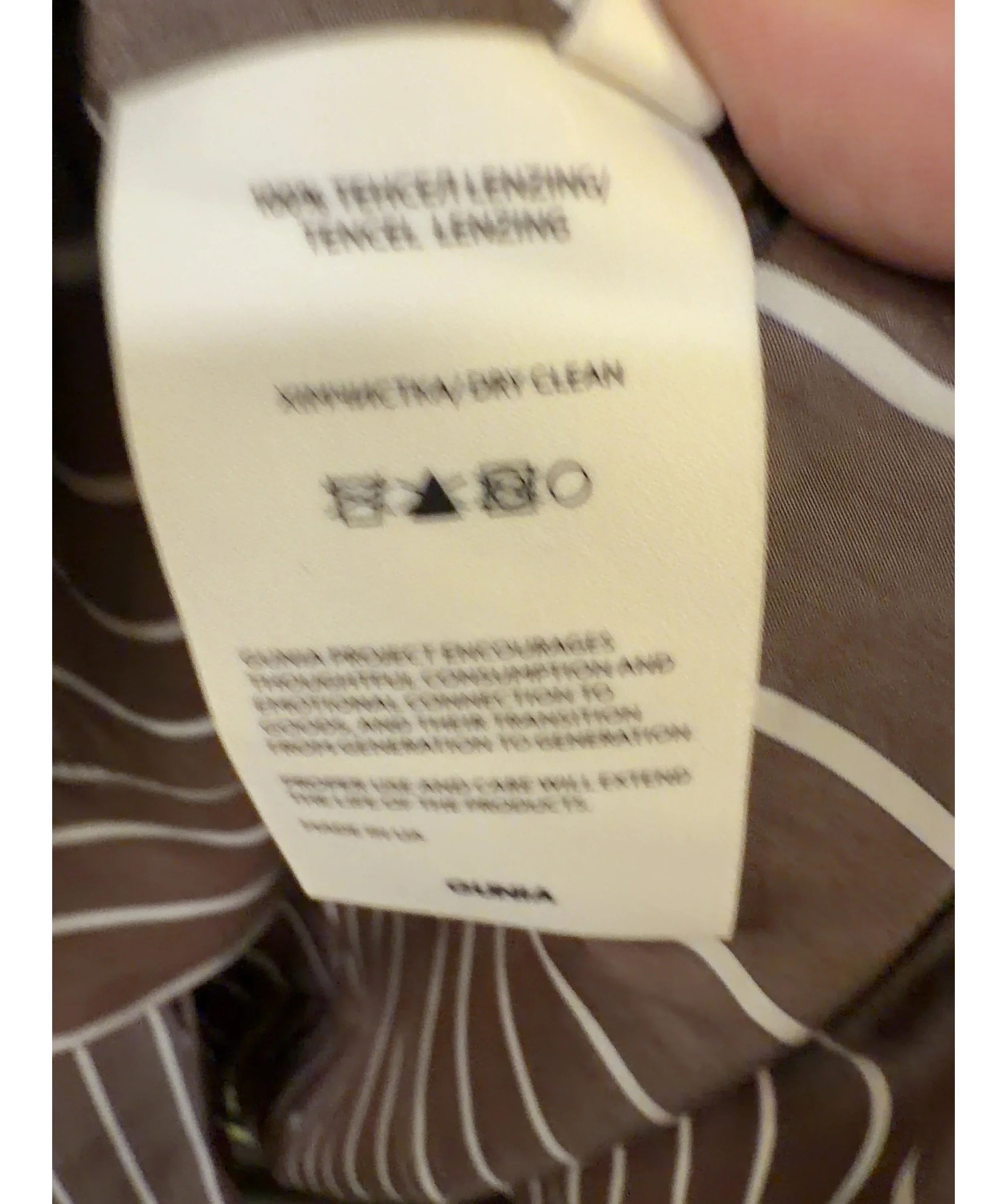 Gunia Brown Colour, size UK S — label