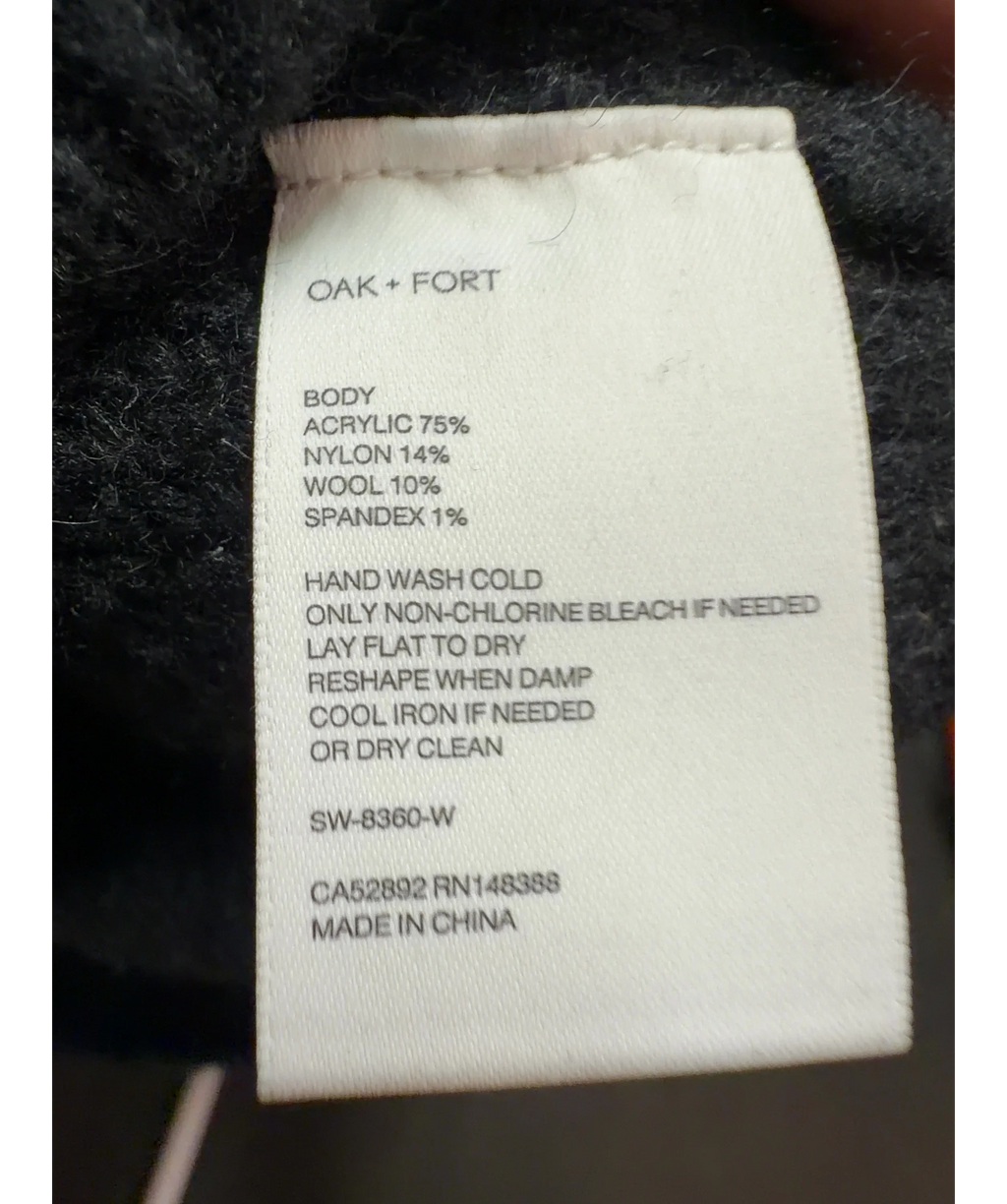 Oak + Fort Black Colour, size UK S — label