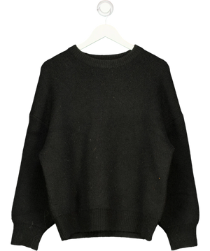 Oak + Fort Black Ribbed Sweater UK S