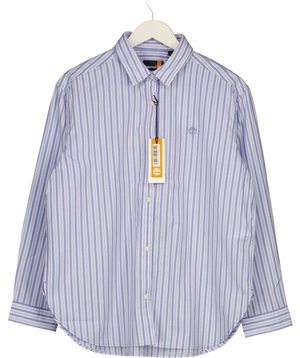 Timberland Blue And White Stripes Shirt UK M
