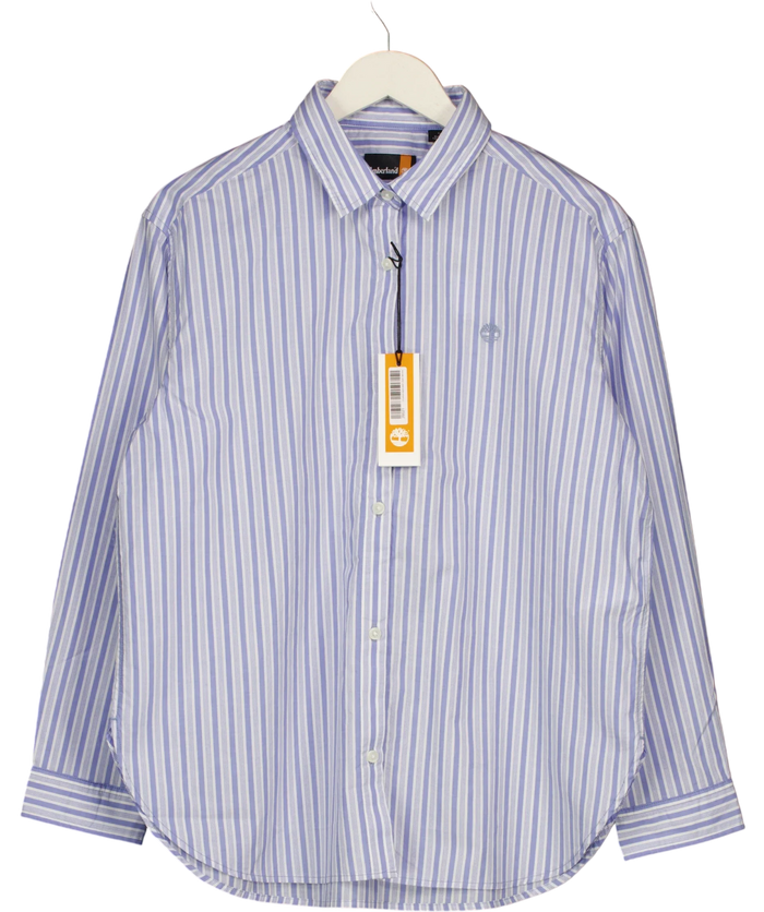 Timberland Blue And White Stripes Shirt UK M