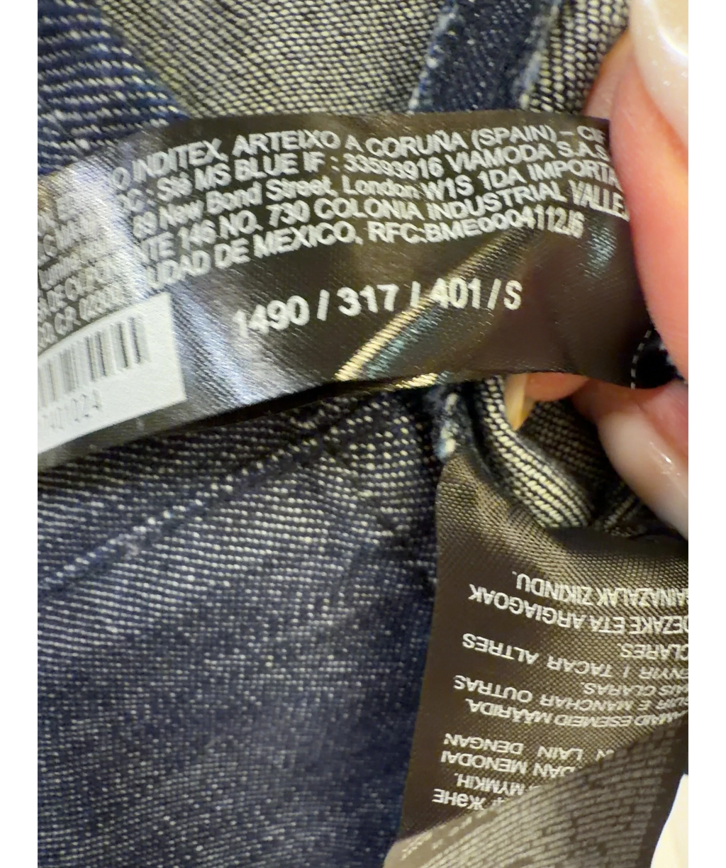 Lefties Blue Colour, size UK S — care label