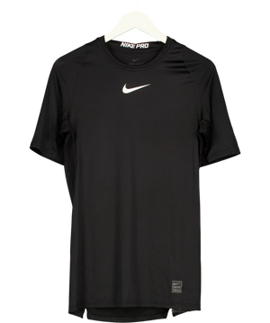 Nike Black and White Swoosh T-Shirt UK L