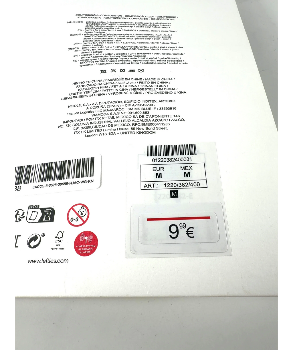 Lefties Blue Colour, size UK M — label