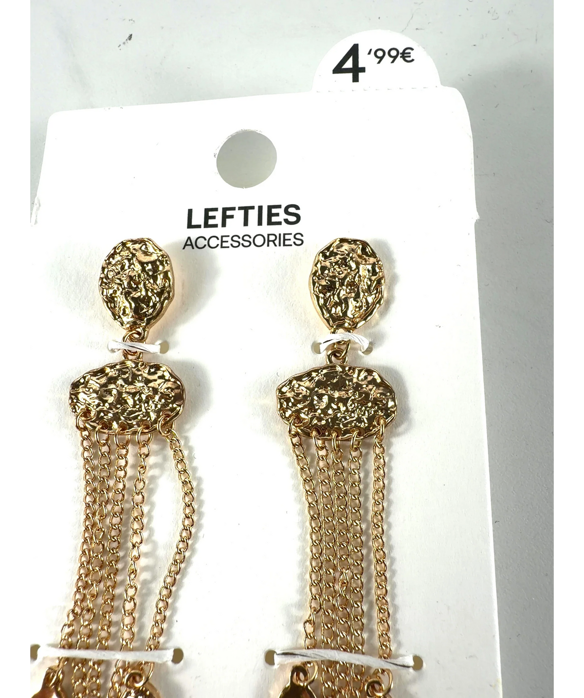 Lefties Metallic Hammered Fringe Coin Earrings One Size — Materials