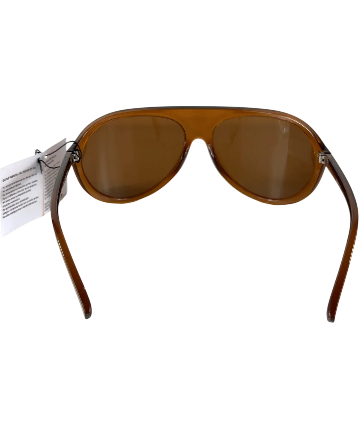 ASOS Brown Translucent Oversized Sunglasses One Size — Back
