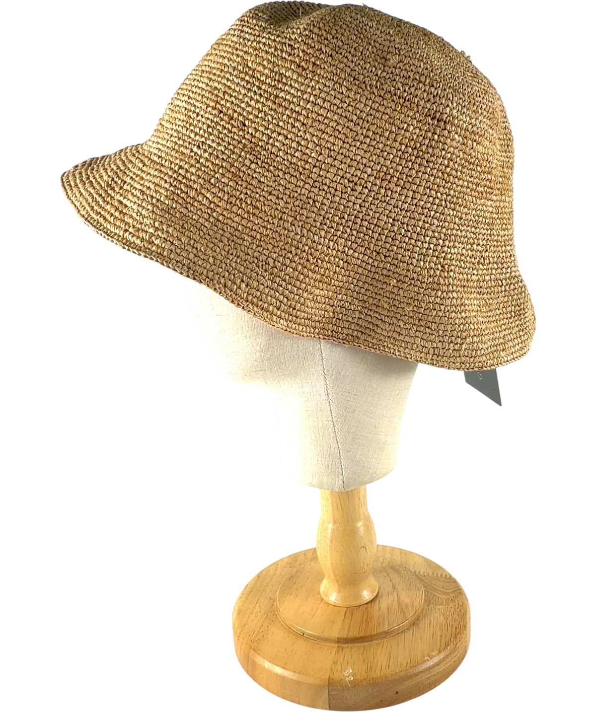 & Other Stories Beige Woven Straw Bucket Hat UK XS/S — Back