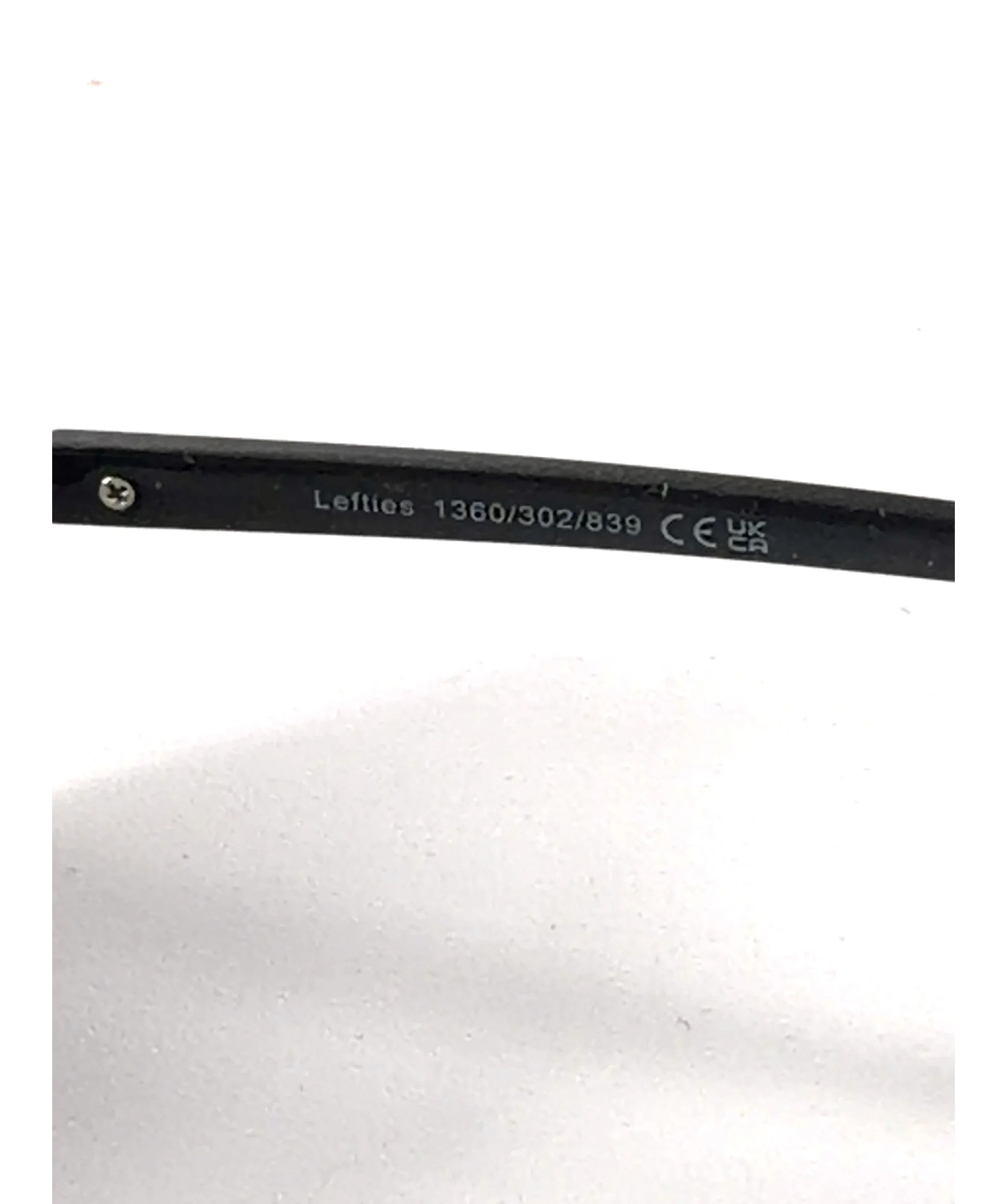 Lefties Black Small Rectangular Glasses — label