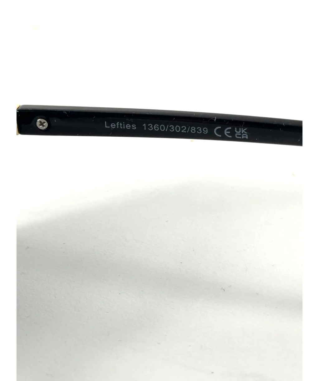 Lefties Small Rectangular Glasses Black Metallic — Materials