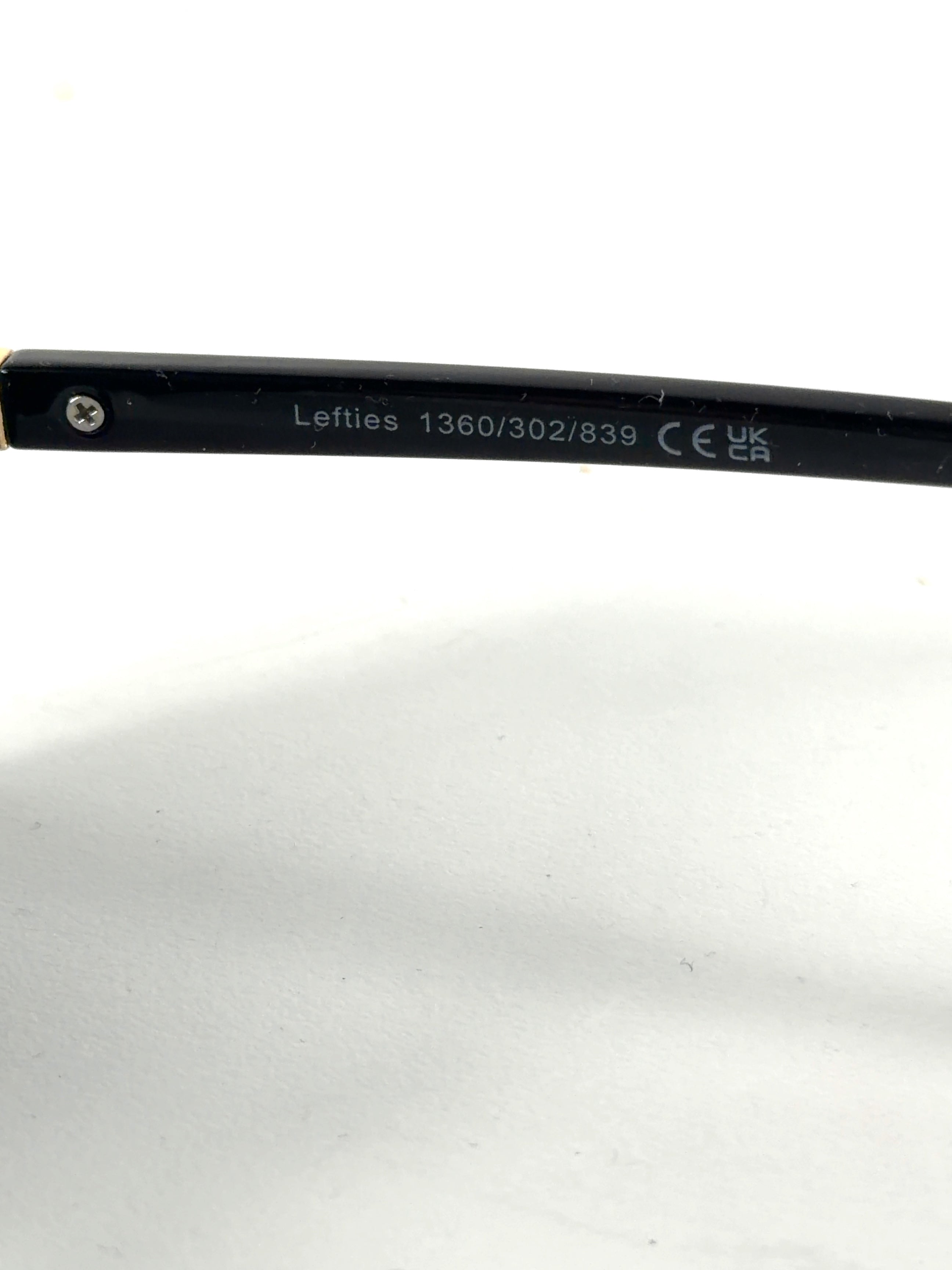 Lefties Black Small Rectangular Glasses — care label
