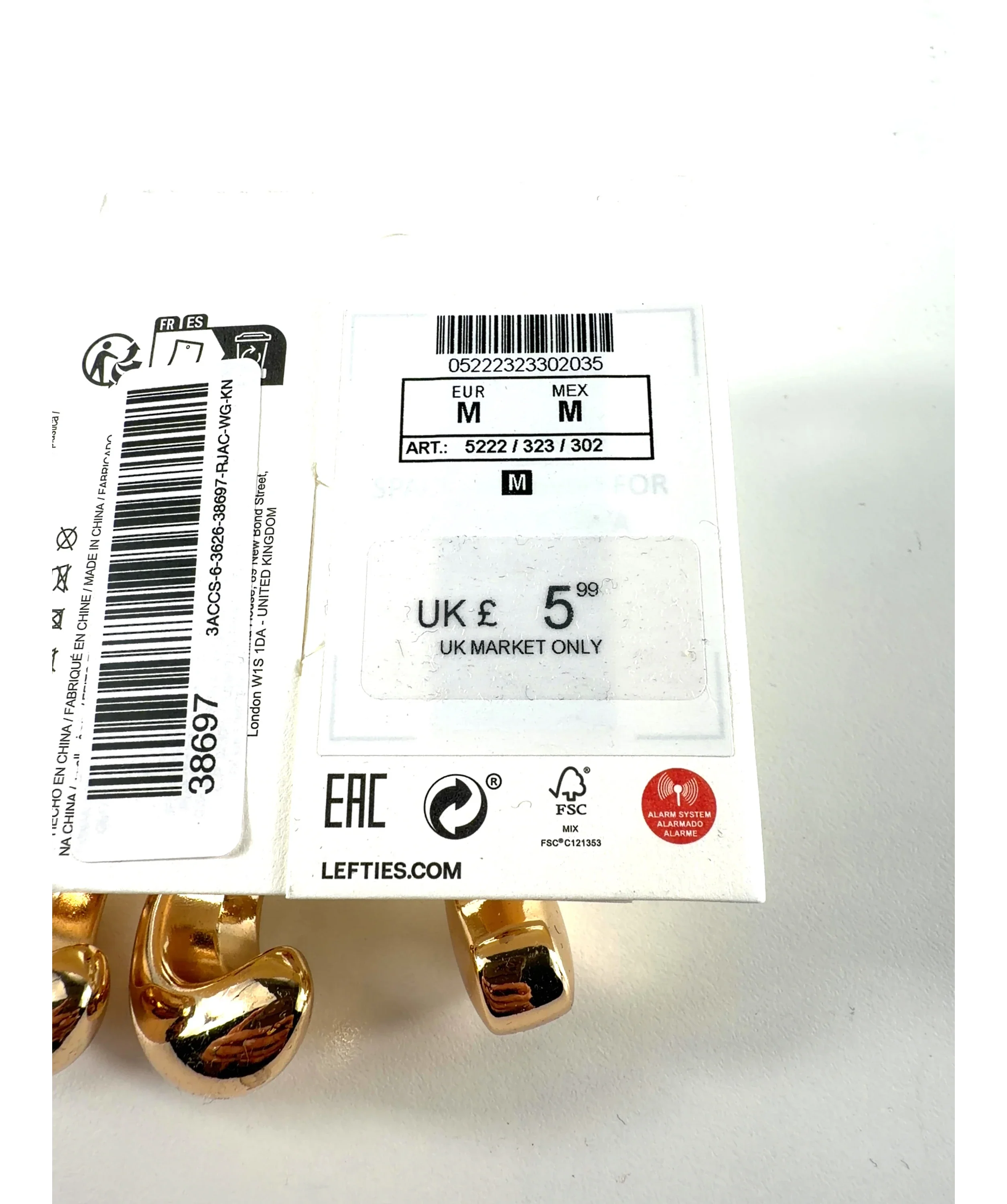Lefties gold Colour — label