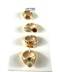 Lefties gold Stone rings, size UK M — front