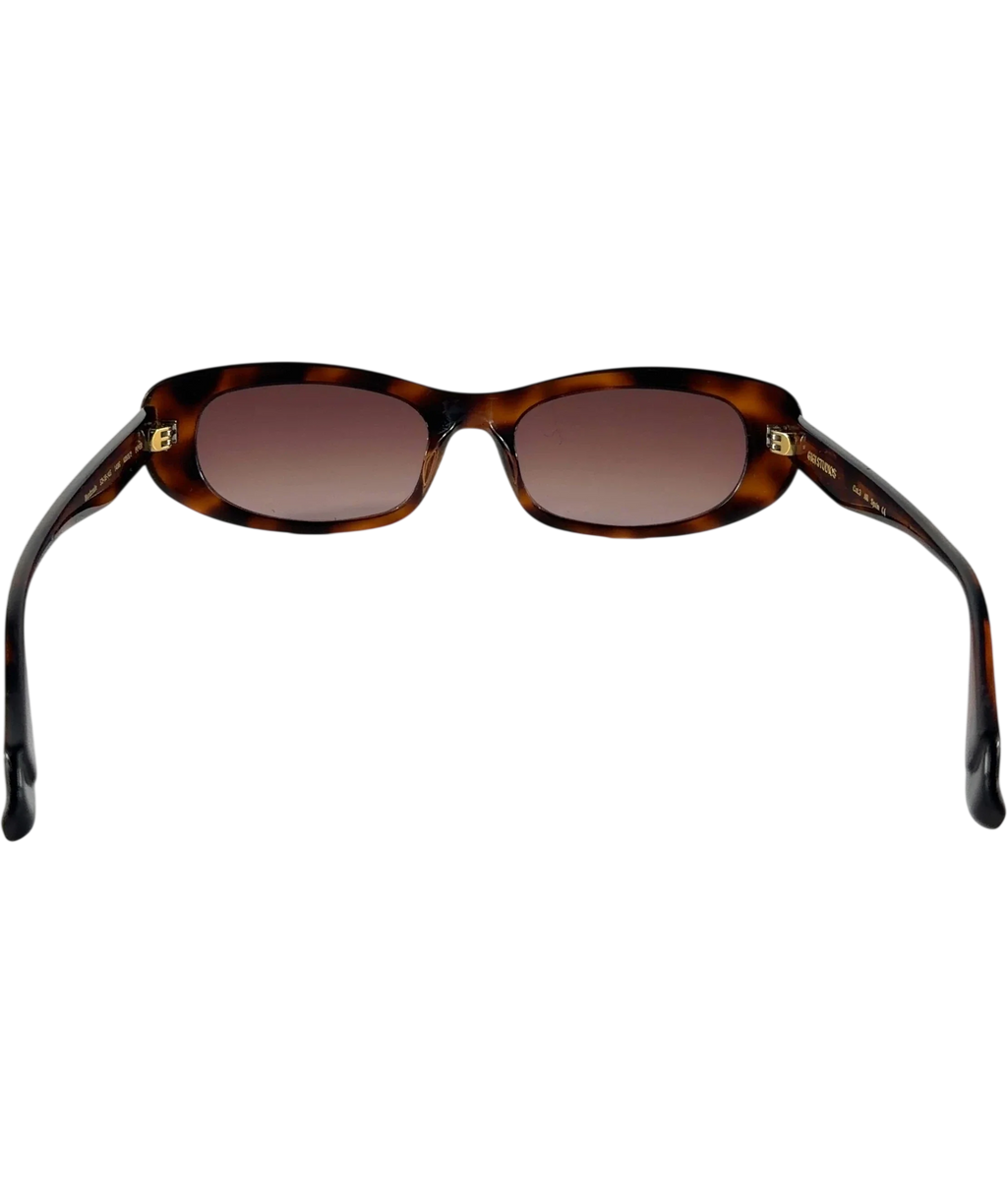 Gigi Studios Piper Brown Oval Sunglasses — Back