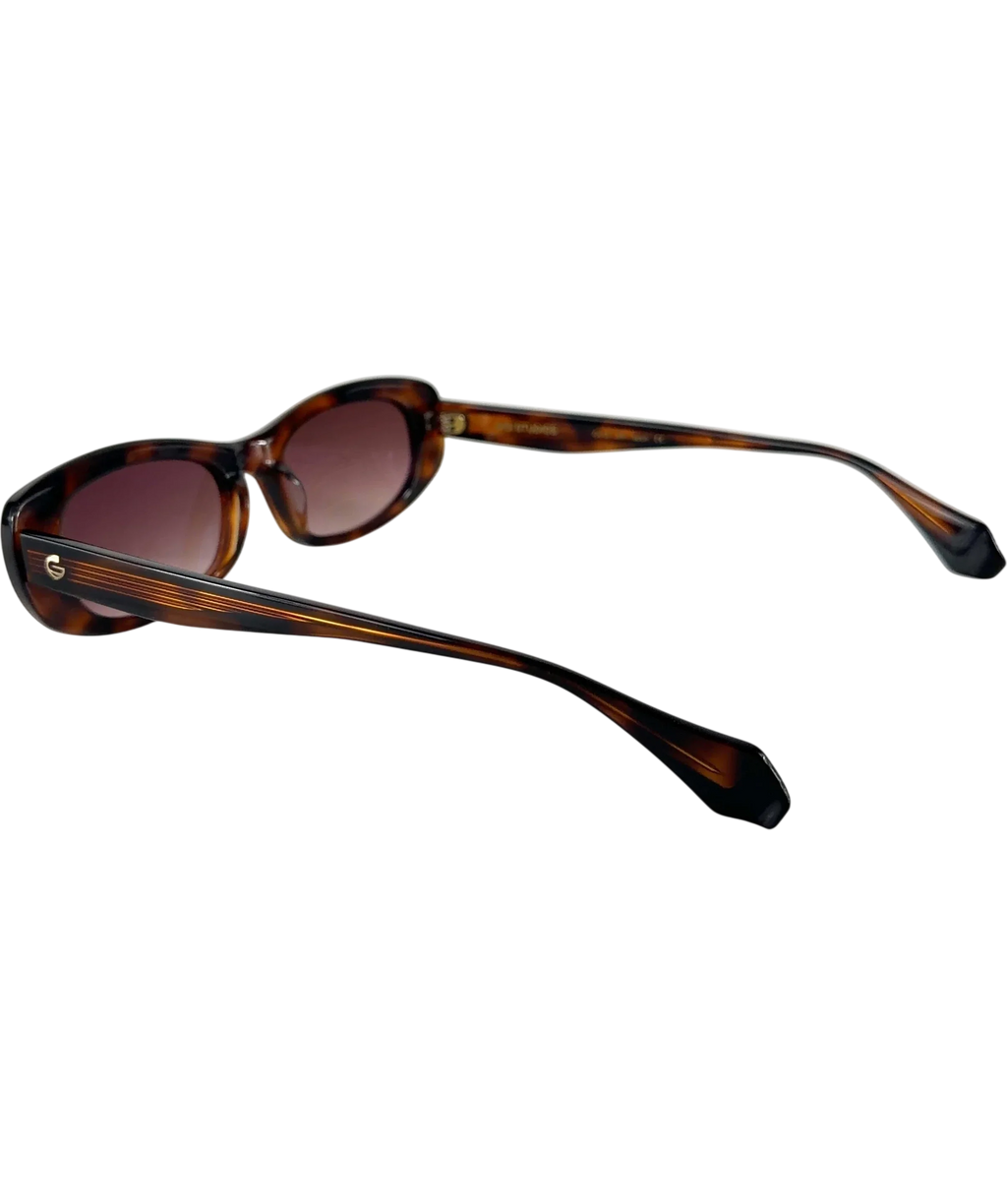 Gigi Studios Piper Brown Oval Sunglasses — Extra shot