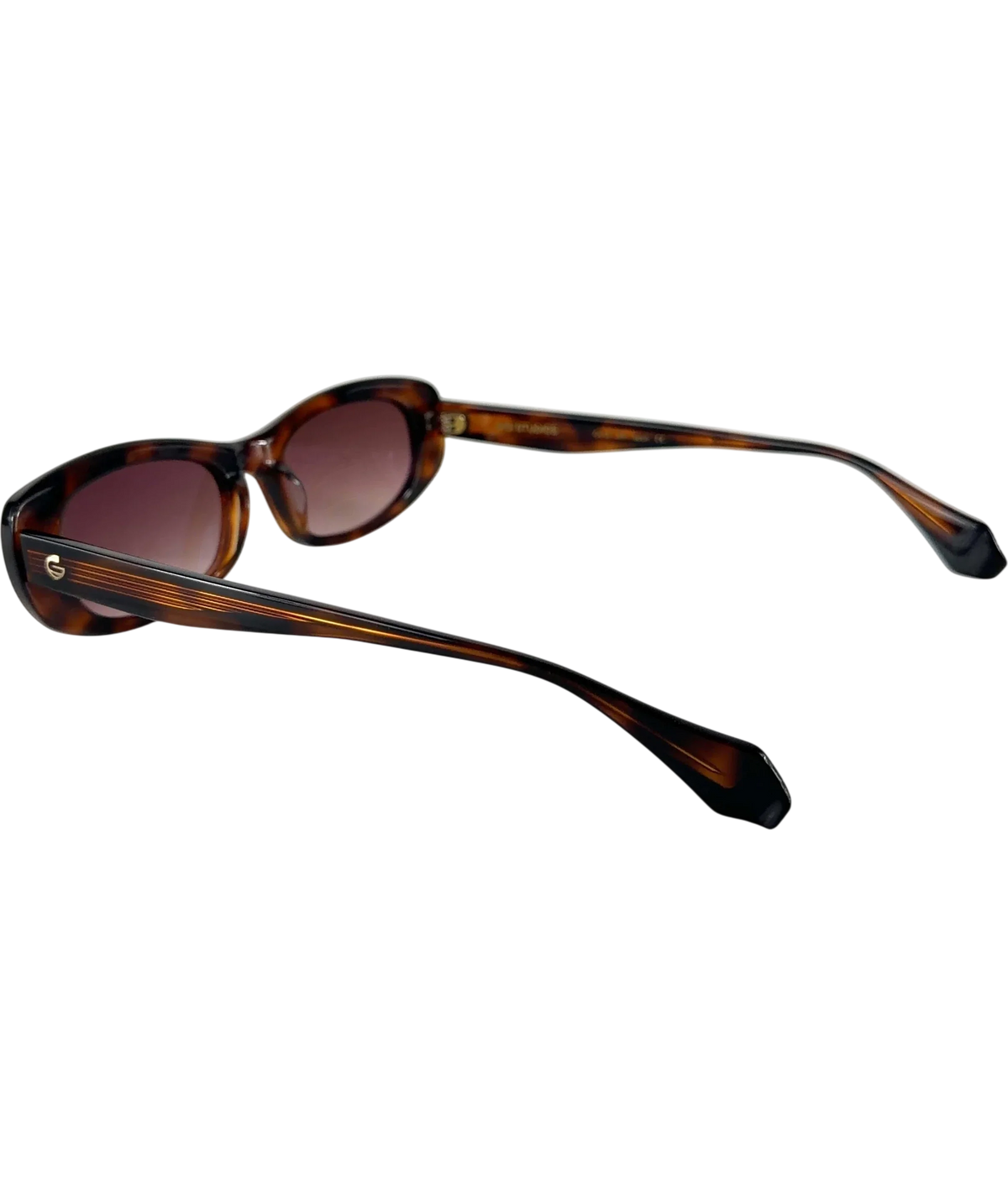 Gigi Studios Piper Brown Oval Sunglasses — Extra shot