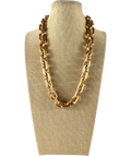 ARRANGE gold chunky metallic chain necklace — front