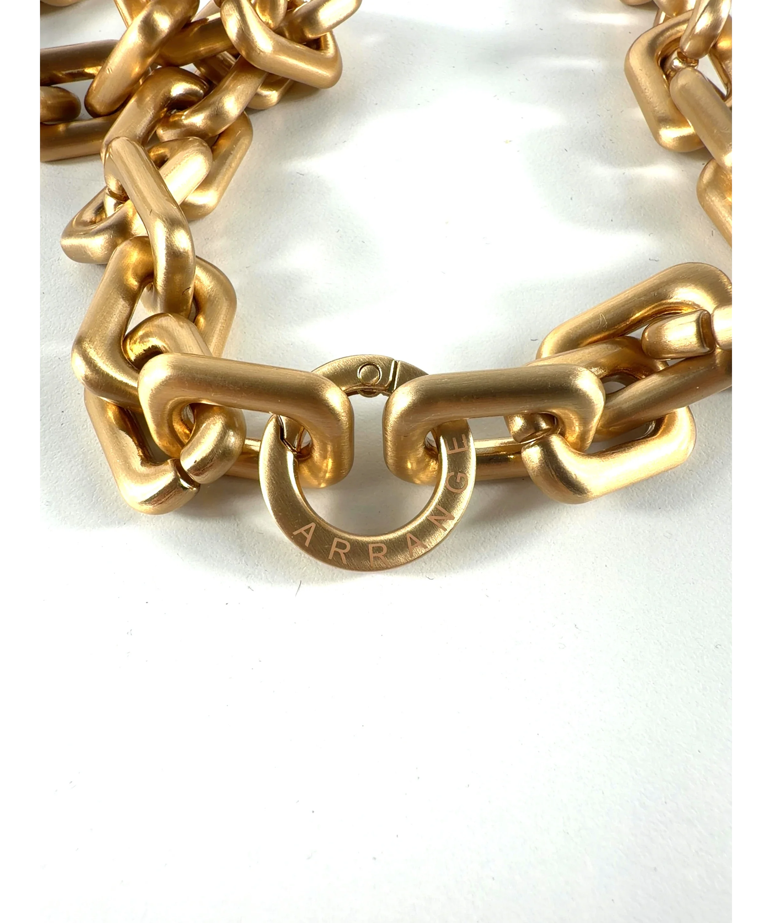 ARRANGE gold chunky metallic chain necklace — label