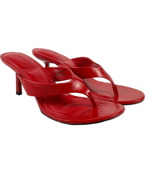 Lefties Thong Heeled Sandals Red UK 5
