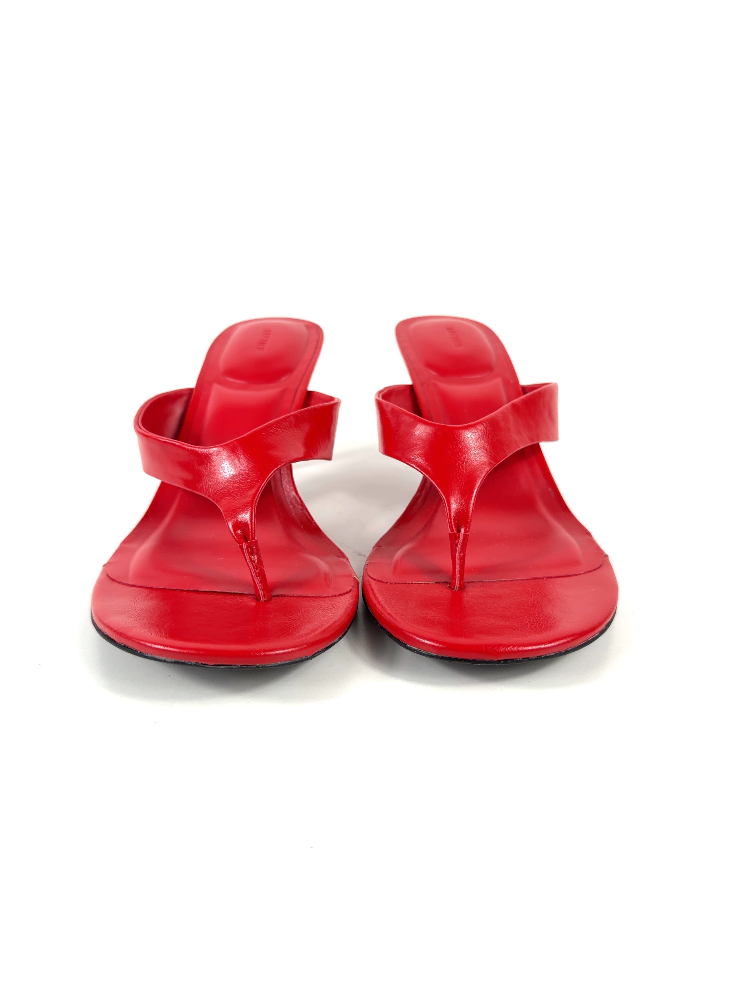 Lefties Red Thong Heeled Sandals, size UK 5 EU 38 👠 — detail