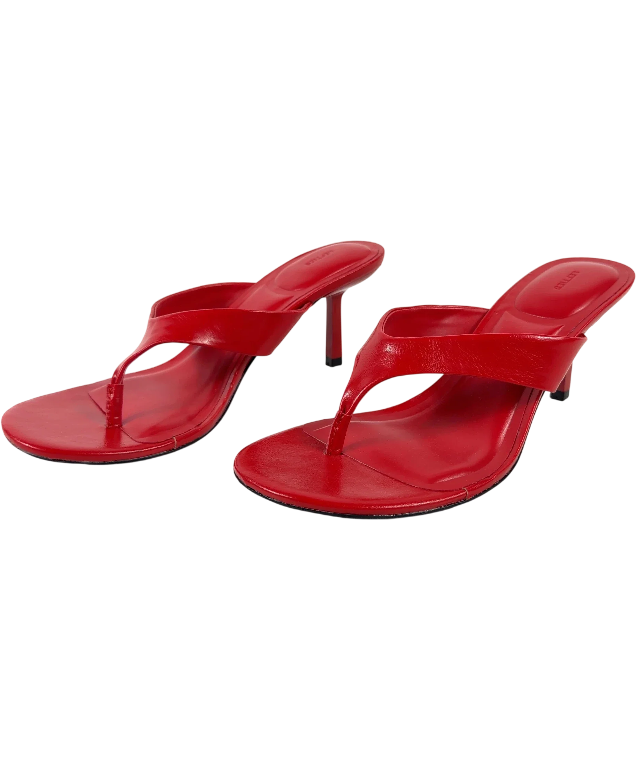Lefties Red Thong Heeled Sandals, size UK 5 EU 38 👠 — label