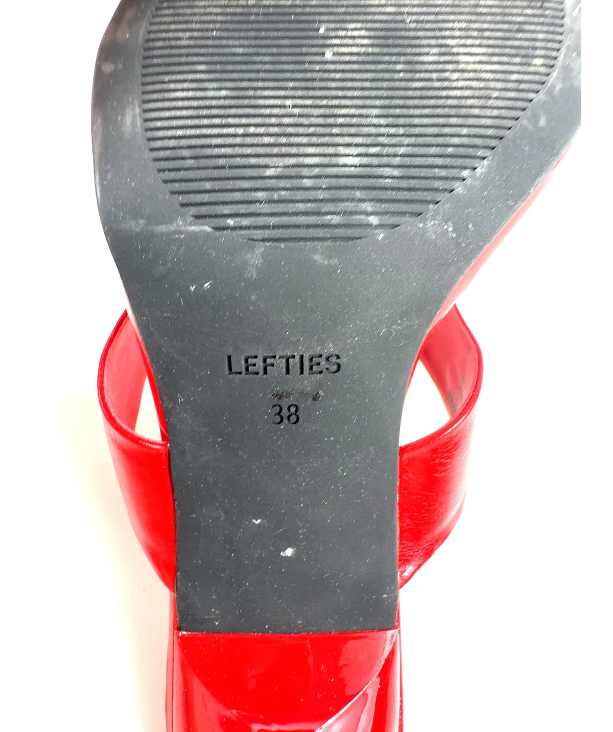 Lefties Thong Heeled Sandals Red UK 5 — Brand