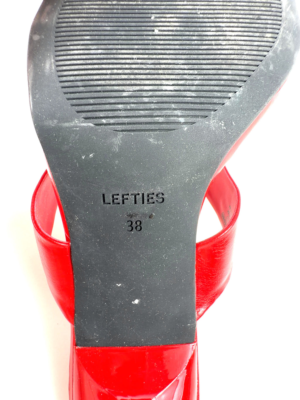 Lefties Red Thong Heeled Sandals, size UK 5 EU 38 👠 — additional view
