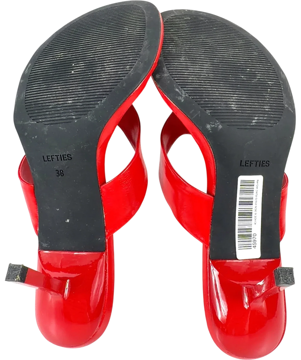 Lefties Red Thong Heeled Sandals, size UK 5 EU 38 👠 — view 8