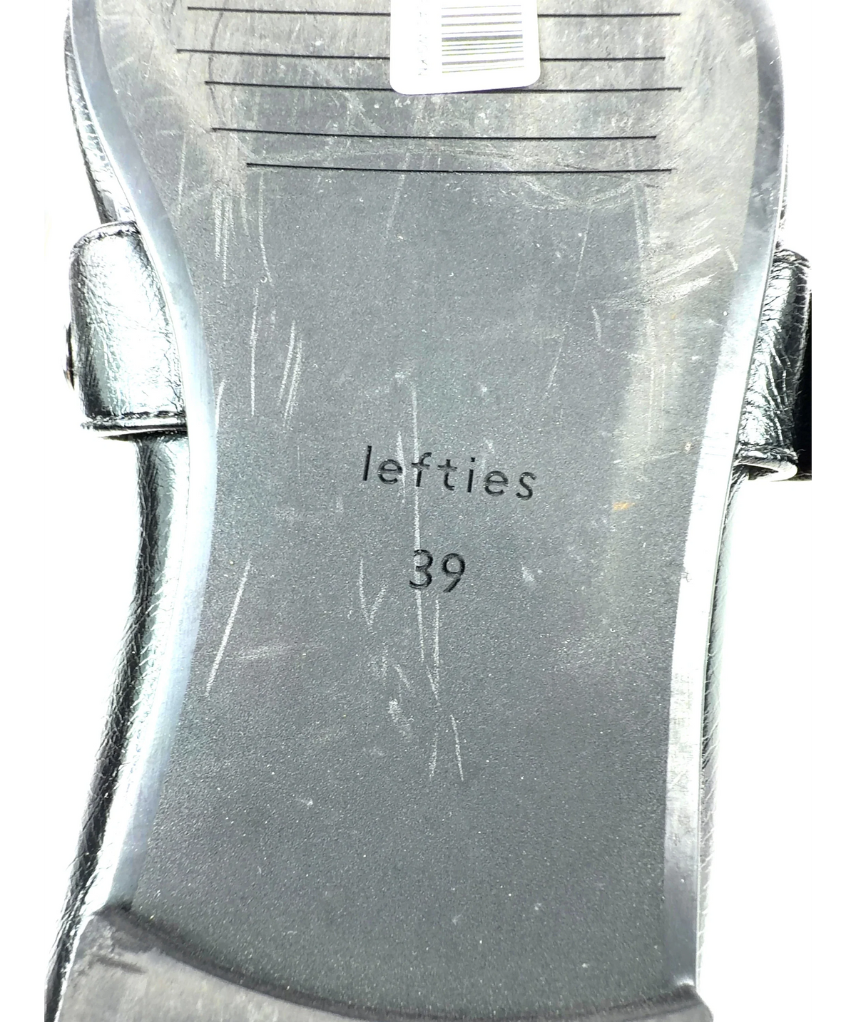 Lefties Black Buckle Flats UK 6 — Size