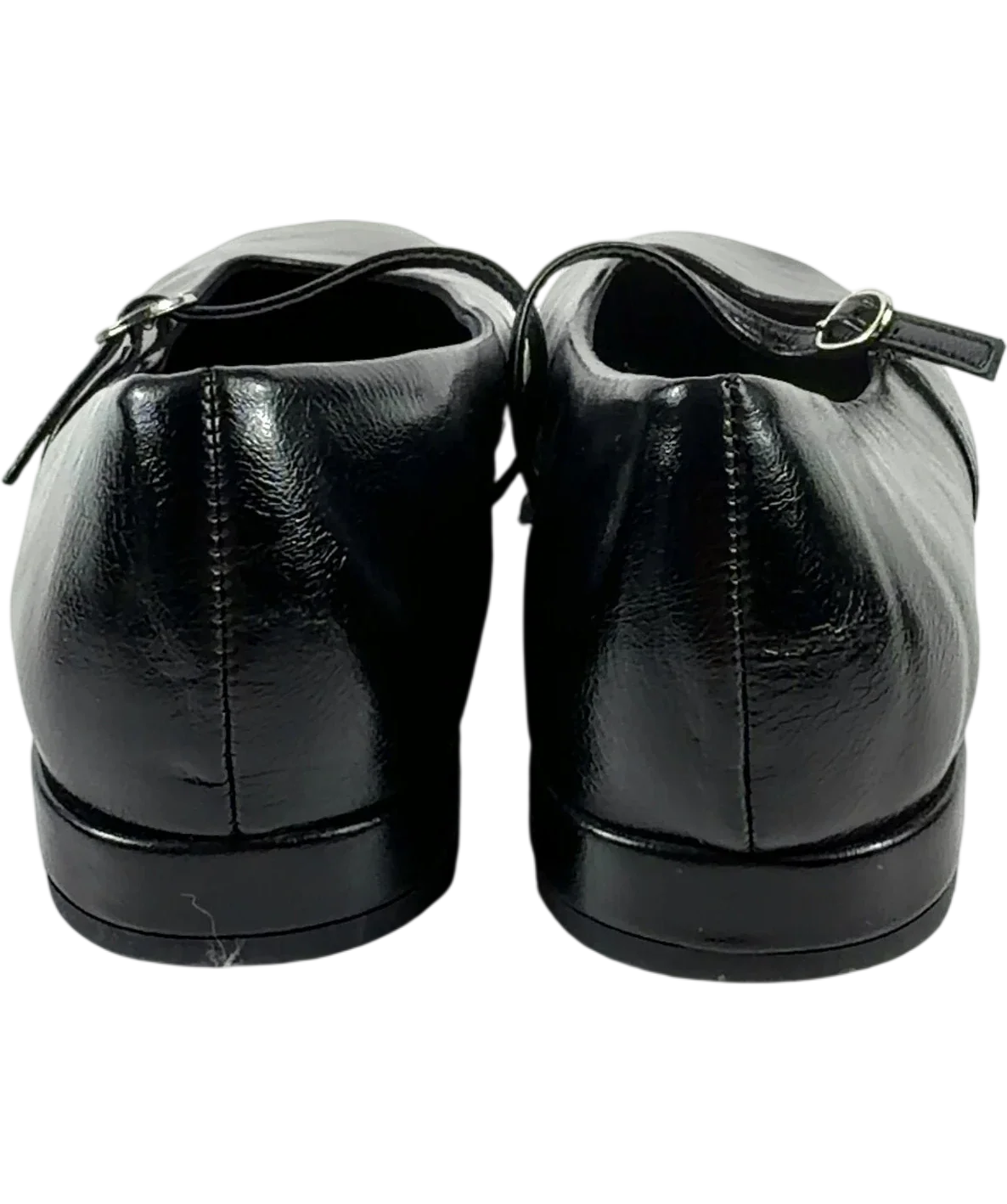 NA-KD Strap Detail Ballerinas Black Square Toe UK 5 — Back