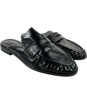 ASOS Design Black Ruched Loafer Mules UK 5 EU 38