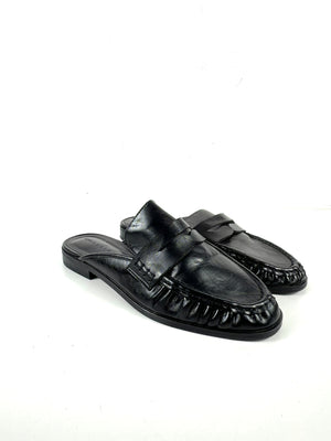 ASOS Design Black Ruched Loafer Mules UK 5 EU 38