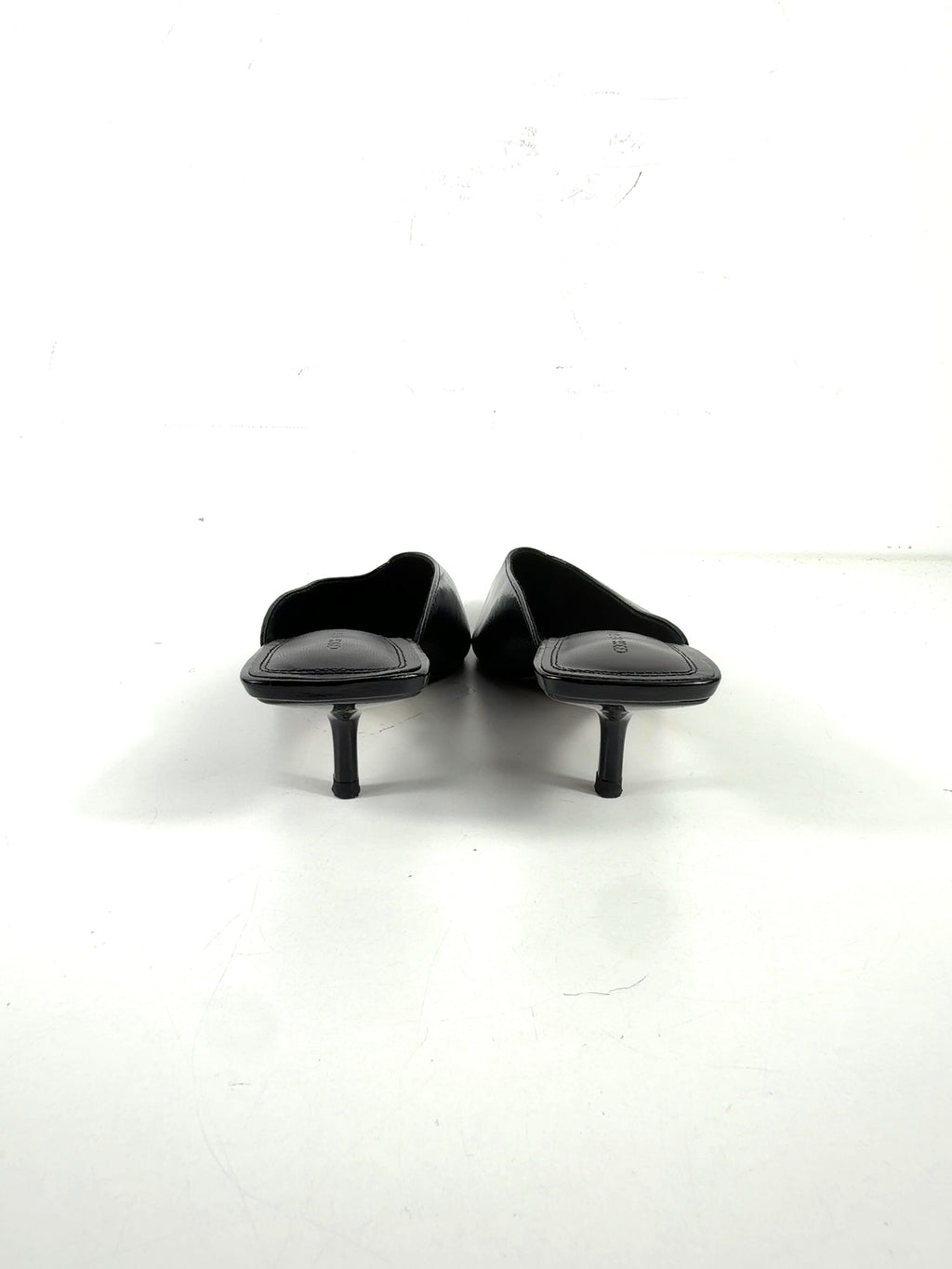 ASOS Black Surprise pointed kitten heeled mules, size UK 5 EU 38 👠 — back