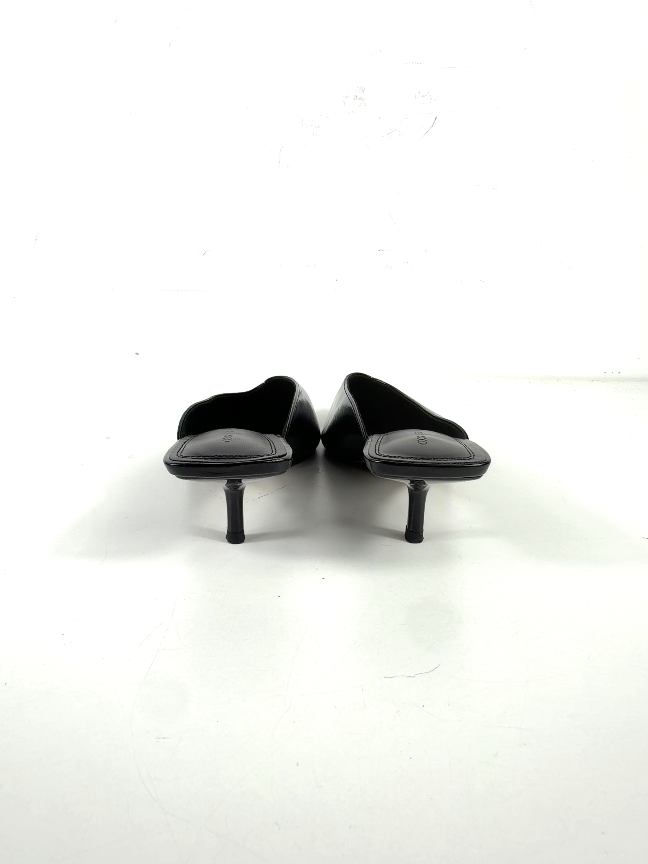 ASOS Black Surprise pointed kitten heeled mules, size UK 5 EU 38 👠 — back