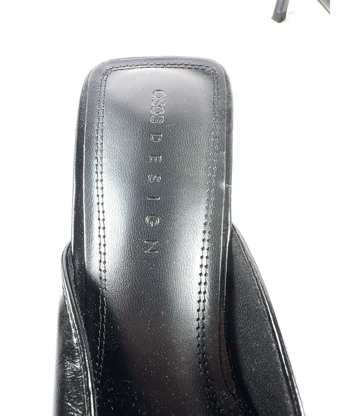 ASOS Surprise Pointed Kitten Heeled Mules Black UK 5 — Materials