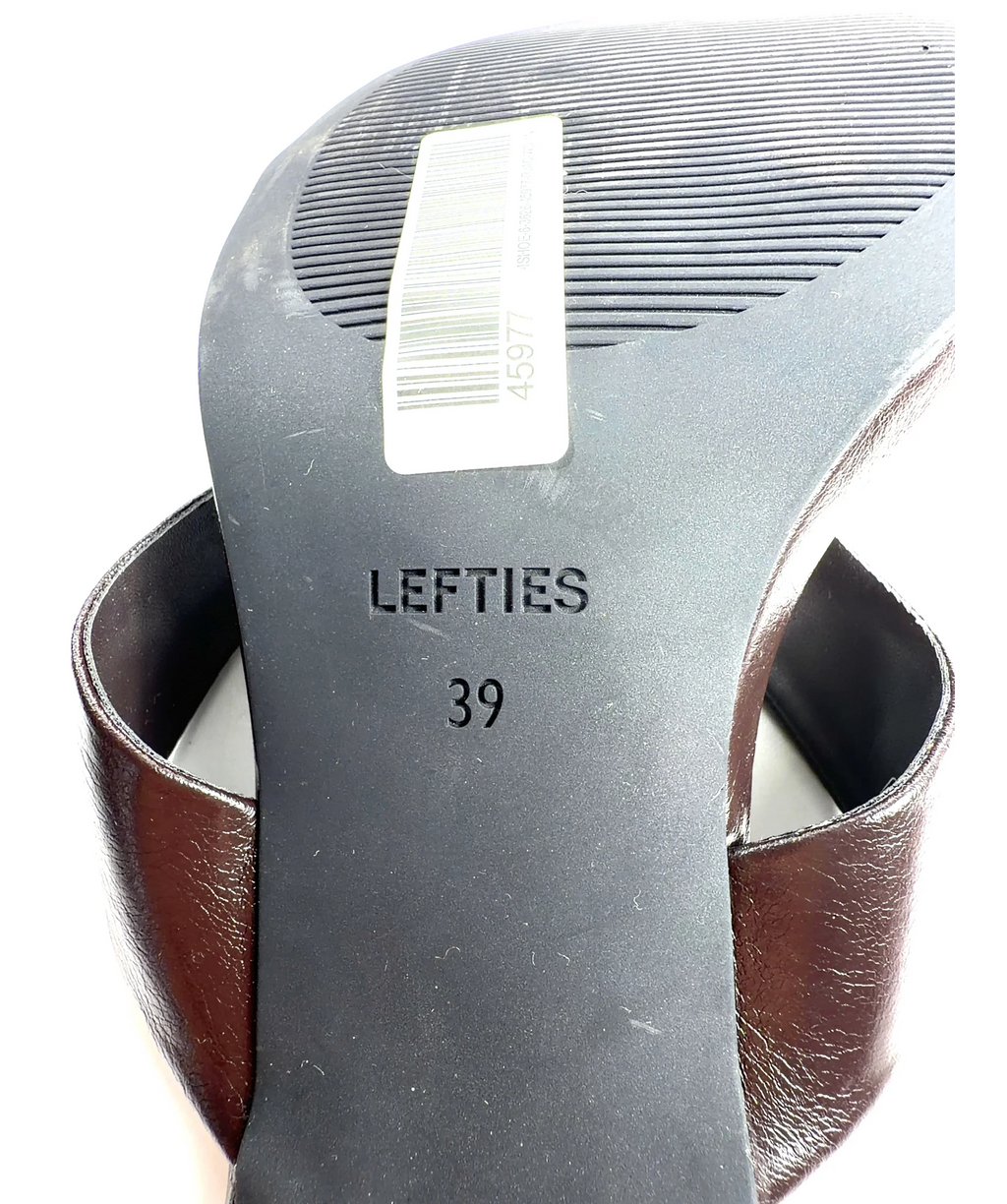 Lefties Brown Colour, size UK 6 EU 39 👠 — fabric detail