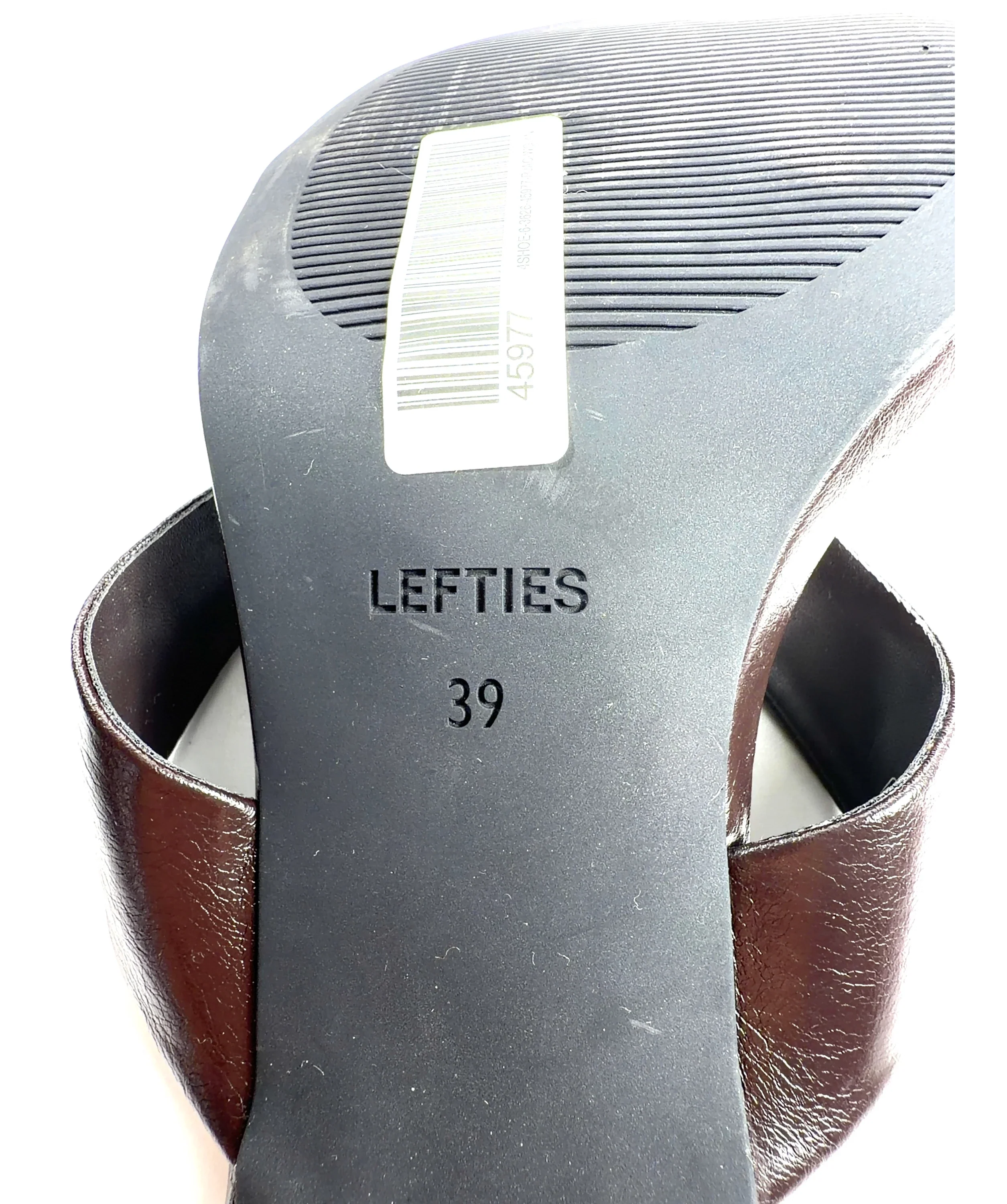 Lefties Brown Colour, size UK 6 EU 39 👠 — fabric detail