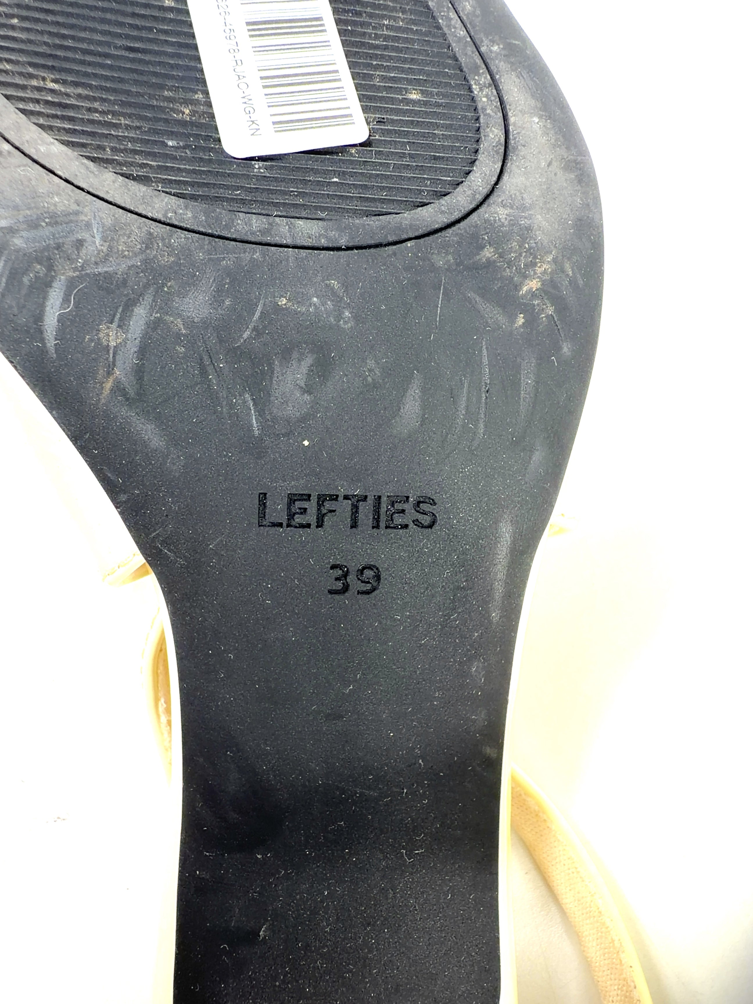 Lefties cream Colour, size UK 6 EU 39 👠 — fabric detail