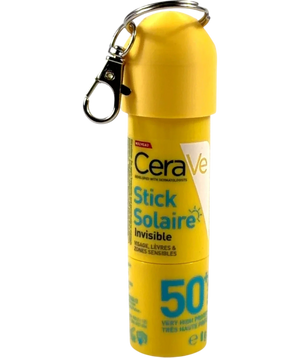 Cerave Stick Solaire SPF50+  Sunscreen Invisible with keyring clip